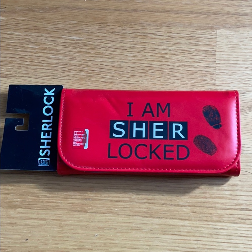 Red trifold wallet